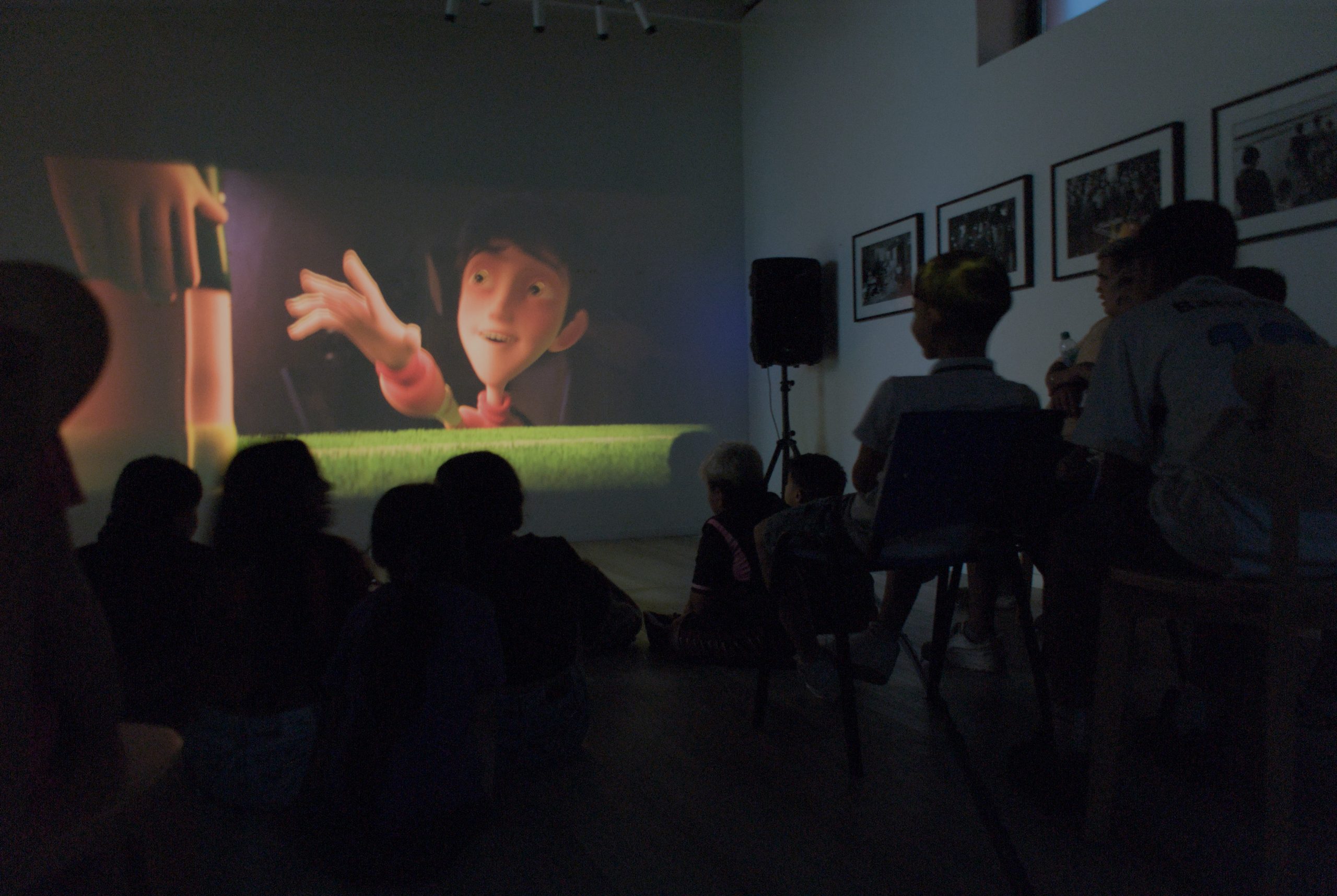 Realizamos nuestra primera exhibición pública de una película con un proyector 35 mm